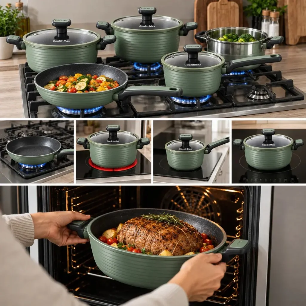 CookingMax su gas, piastra elettrica, induzione e in forno